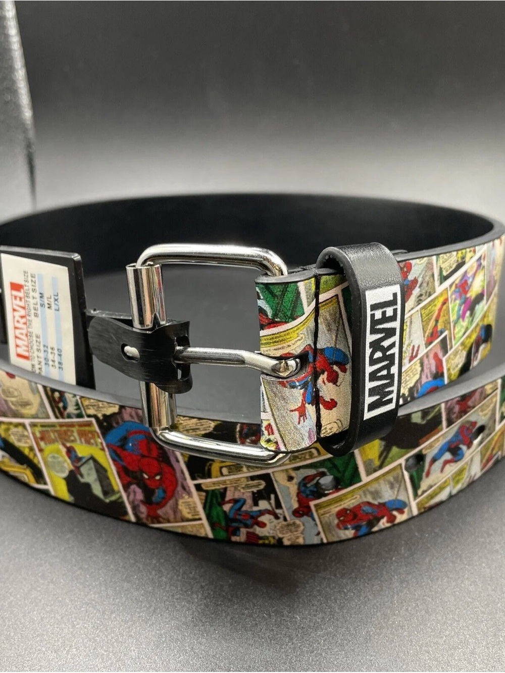 Marvel Spider-Man Comic Strip Belt - Black Multi